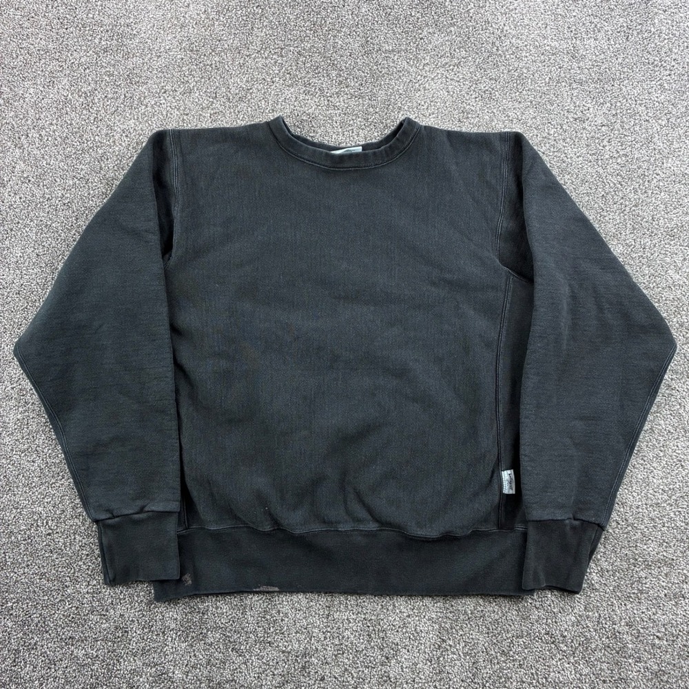 Vintage Kellsport Sweatshirt Mens Large Black Heavyweight Reverse Weave USA Made